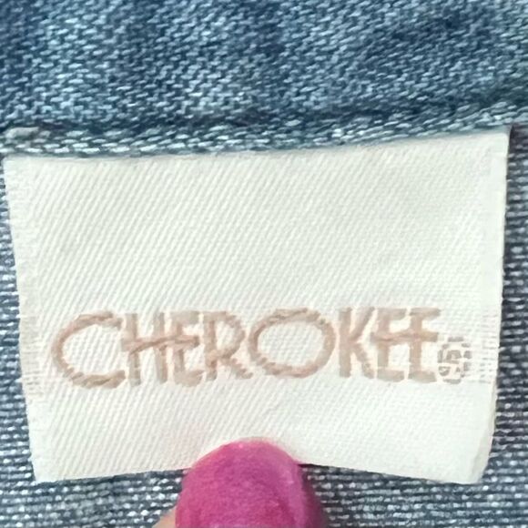 Cherokee Vtg Button Down Denim Midi Shirt Dress Size XL - Picture 4 of 6